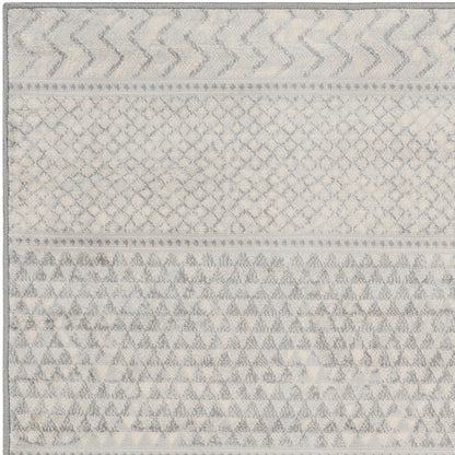 ADELE Scandi Geometric Silver Grey Area Rug Zoom