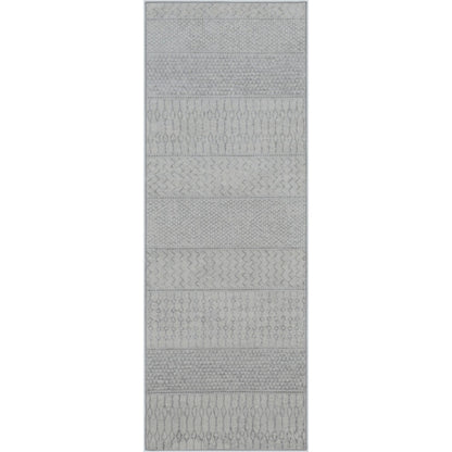 ADELE Scandi Geometric Silver Grey Area Rug Flat