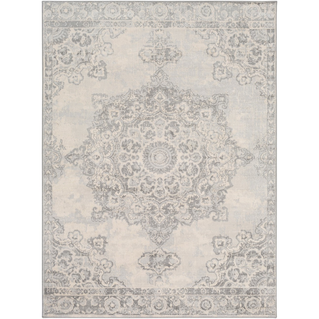 LOLA Vintage Traditional Oriental Boho Cream Area Rug Flat