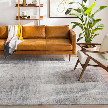 VICTOIRE Abstract Modern Marble Grey/Ivory Area Rug Roomscene