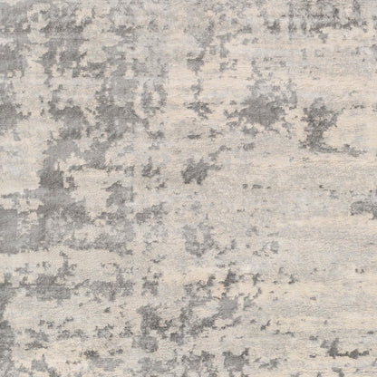 VICTOIRE Abstract Modern Marble Grey/Ivory Area Rug Swatch