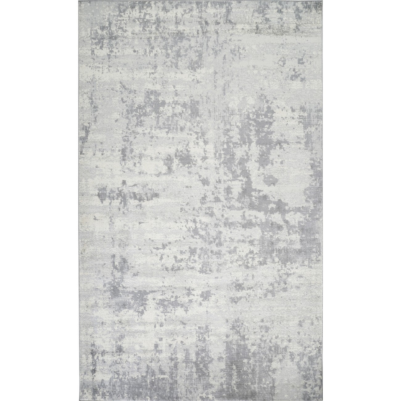 VICTOIRE Abstract Modern Marble Grey/Ivory Area Rug Flat