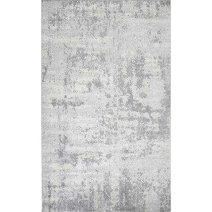 VICTOIRE Abstract Modern Marble Grey/Ivory Area Rug Flat