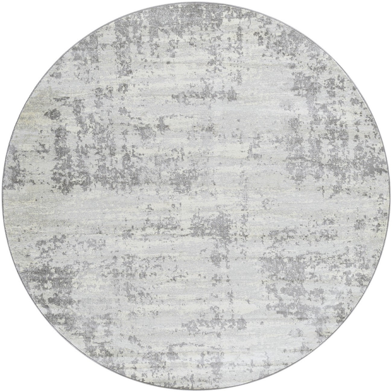 VICTOIRE Abstract Modern Marble Grey/Ivory Area Rug Flat