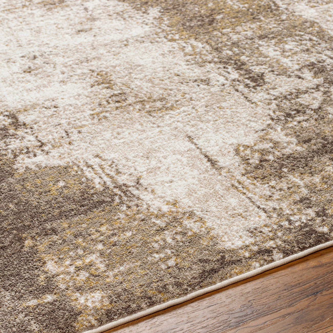 NALANY Abstract Modern Marble Light Brown Area Rug Texture