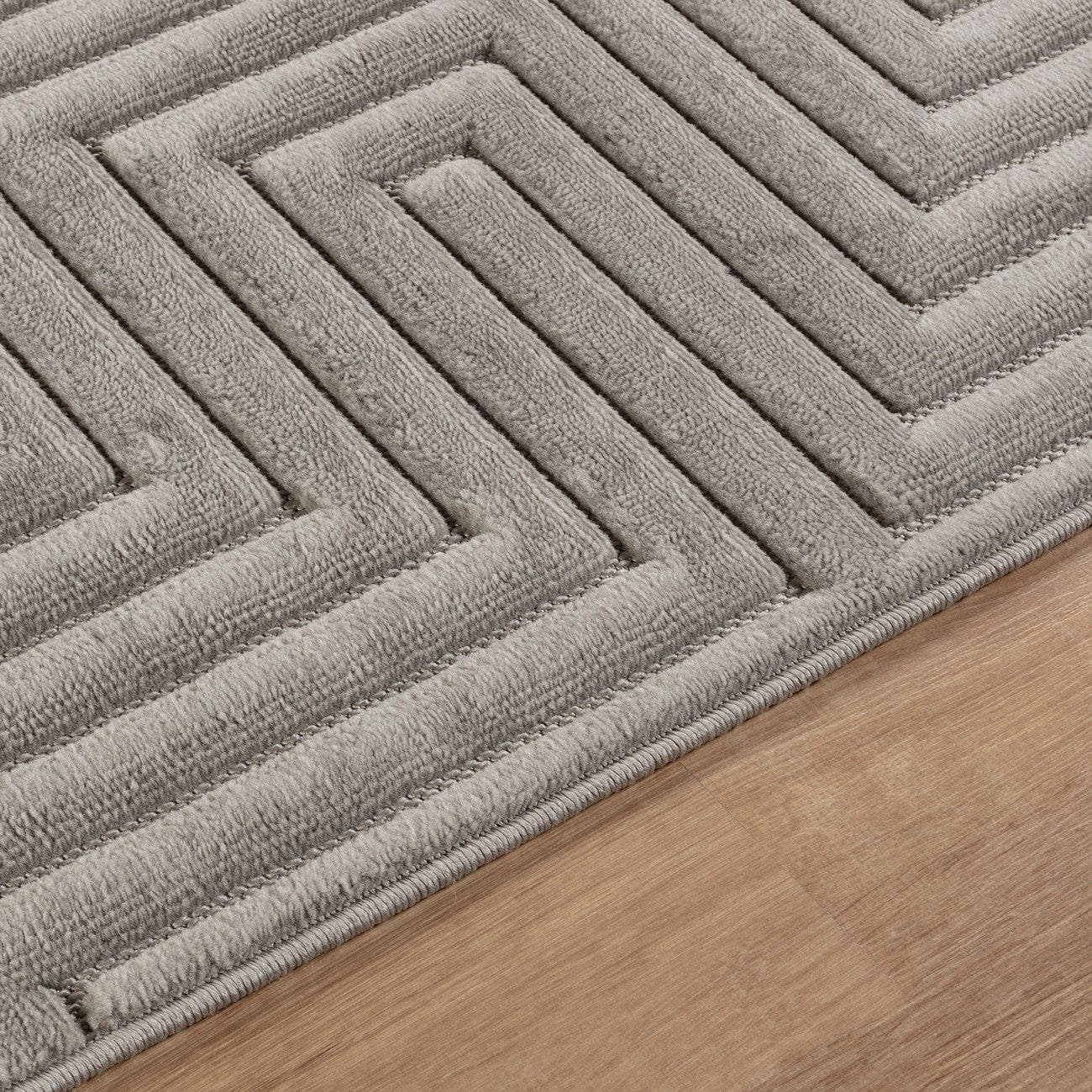NAOKO Indoor & Outdoor 3D High & Low Pile Textured Grey Area Rug Texture