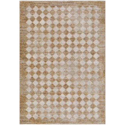 NATI Galey Alix x Livabliss Scandi Geometric Mustard/Cream Area Rug Flat