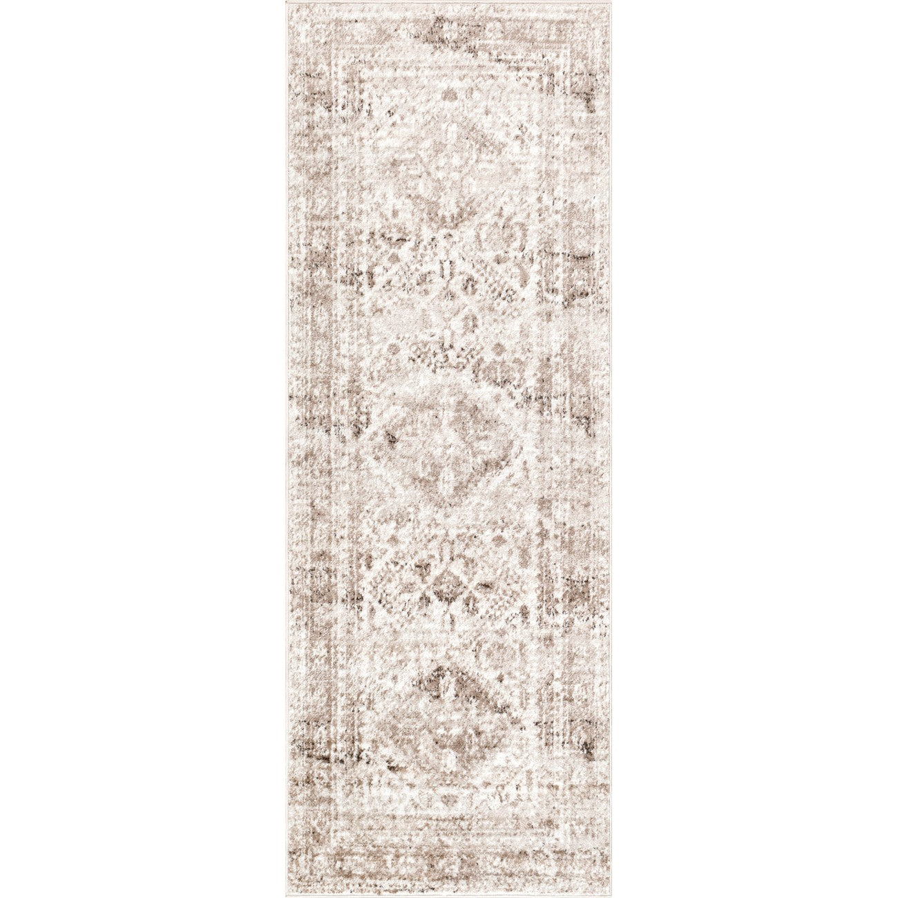NEELAM Vintage Oriental Boho Brown Area Rug Flat
