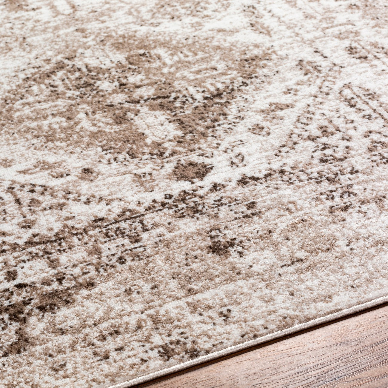 NEELAM Vintage Oriental Boho Brown Area Rug Texture