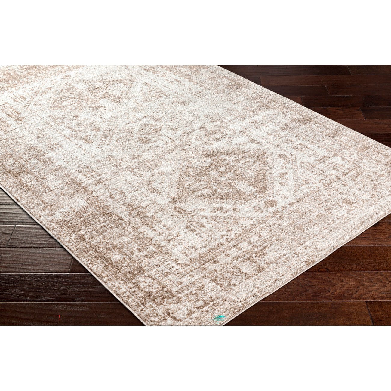 NEELAM Vintage Oriental Boho Ivory Area Rug Corner