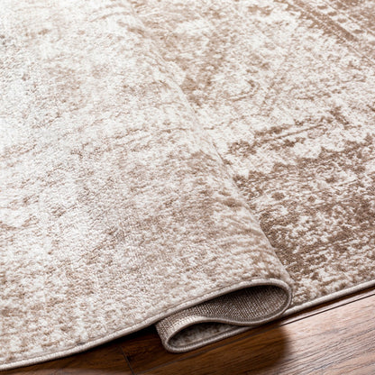 NEELAM Vintage Oriental Boho Ivory Area Rug Fold