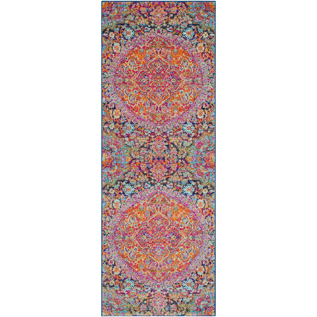 NEERJA Vintage Traditional Oriental Boho Garnet Area Rug Flat