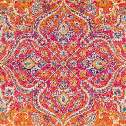 NEERJA Vintage Traditional Oriental Boho Garnet Area Rug Swatch