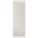 Matilda Scandi Geometric High Pile Ivory Rug