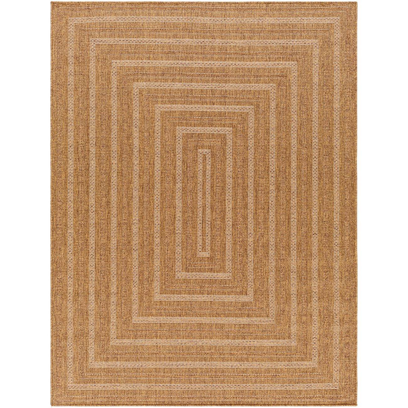 NYMPHI Indoor & Outdoor Jute-Look Brown/Tan Area Rug Flat