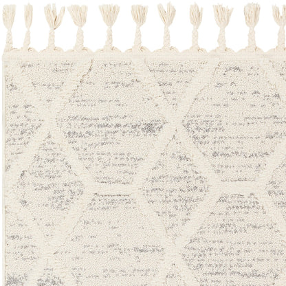 NORAH Scandi Geometric High Pile Ivory/Grey Area Rug Zoom