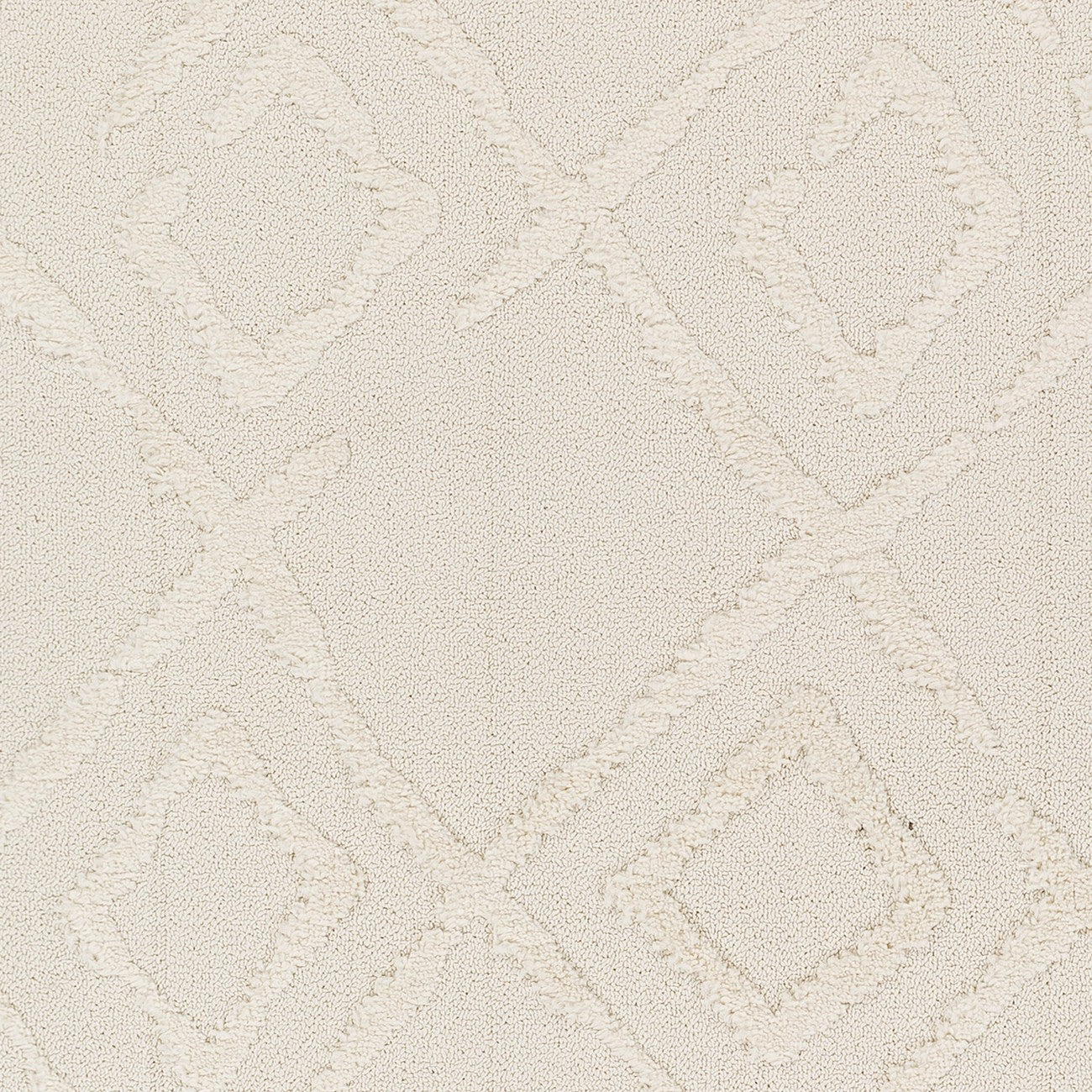 ELAINE Berber Geometric High Pile Cream Area Rug Swatch