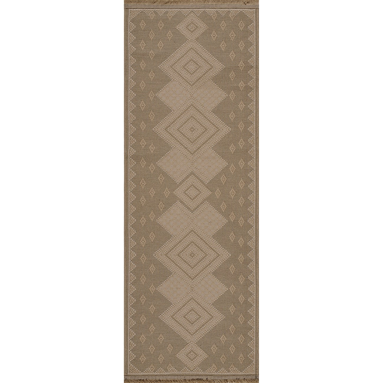 ORANOS Cottage Tan Machine Washable Jute Area Rug Flat