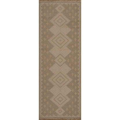 ORANOS Cottage Tan Machine Washable Jute Area Rug Flat