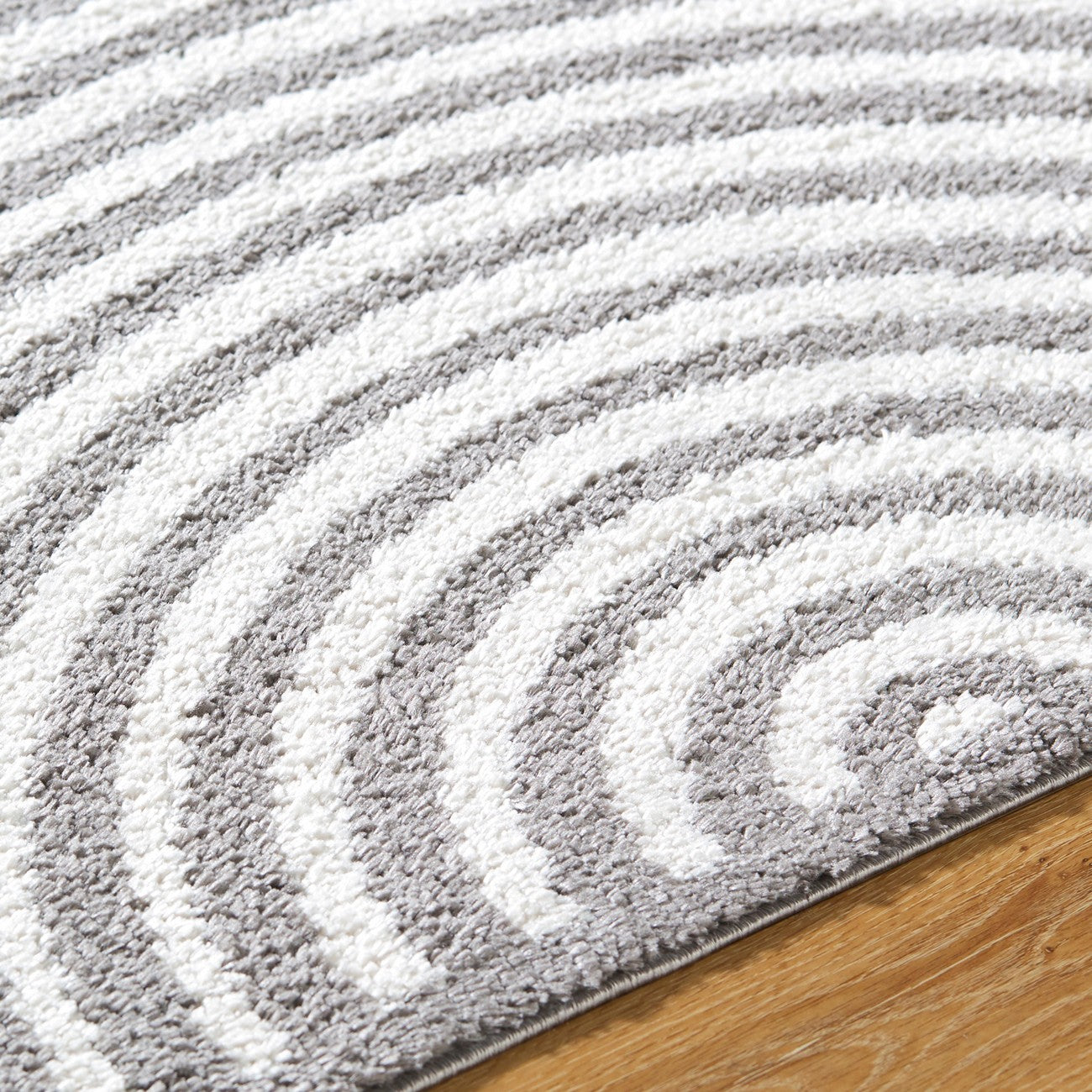 PAULINE Machine Washable Modern Shaggy Charcoal Area Rug Texture