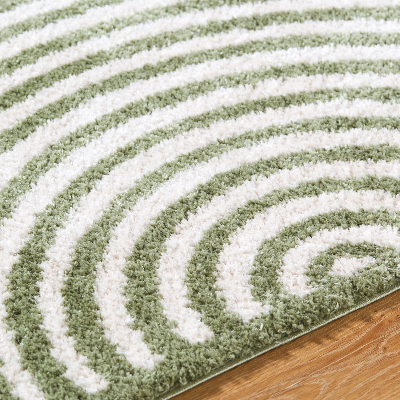 PAULINE Machine Washable Modern Shaggy Grass Green Area Rug Texture
