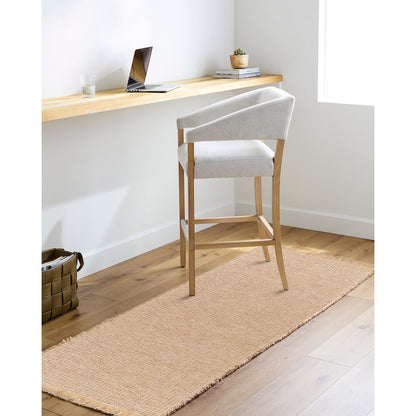 PAVI Becki Owens x Livabliss Solid and Border Brown Jute Area Rug Roomscene