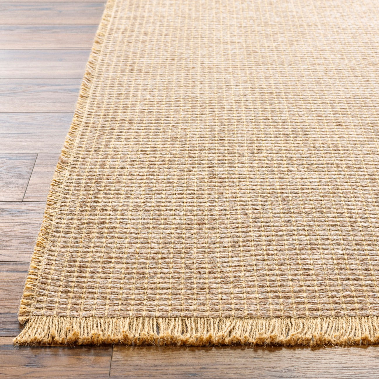 PAVI Becki Owens x Livabliss Solid and Border Brown Jute Area Rug Front