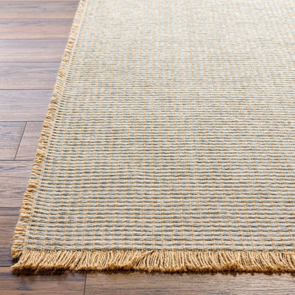 PAVI Becki Owens x Livabliss Solid and Border Grey Jute Area Rug Front