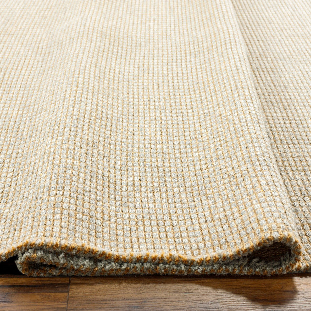 PAVI Becki Owens x Livabliss Solid and Border Grey Jute Area Rug Texture
