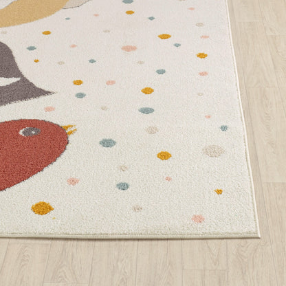 PIOUPIOU Modern Yellow/Blue/Brown Kids Room Rug Front