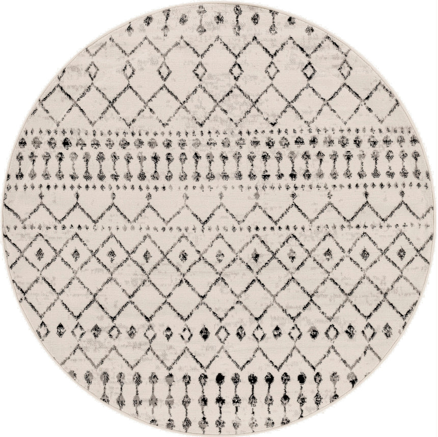 Leonor Berber Geometric Light Grey Rug