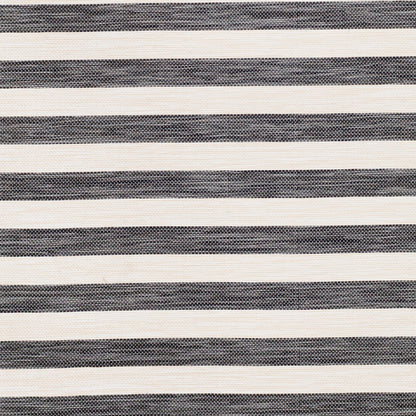ZAKI Indoor & Outdoor Cottage Black Striped Area Rug Swatch