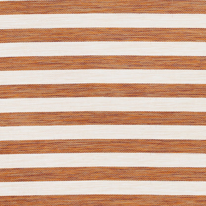 ZAKI Indoor & Outdoor Cottage Orange Striped Area Rug Swatch
