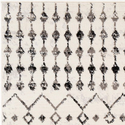 LEONOR Berber Geometric Light Grey Area Rug Zoom