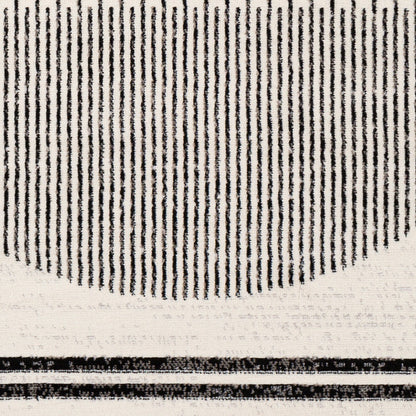 ENSO Scandi Geometric White/Black Area Rug Swatch