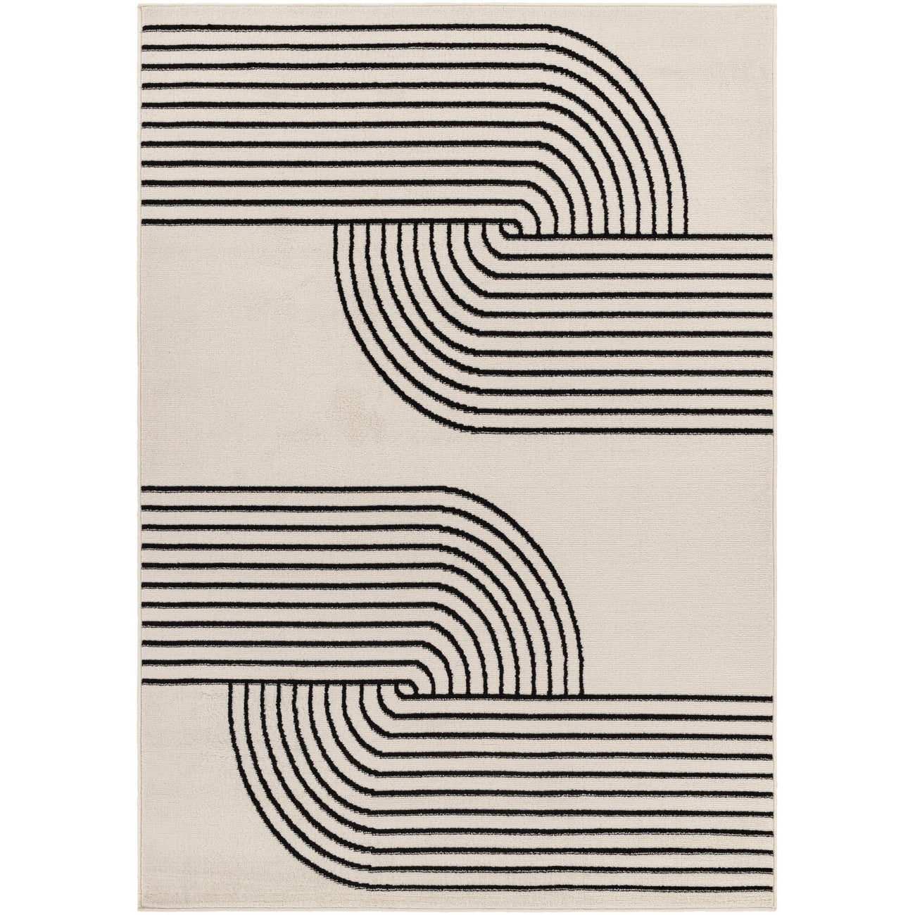 CONSTANCE Scandi Modern Beige Area Rug Flat