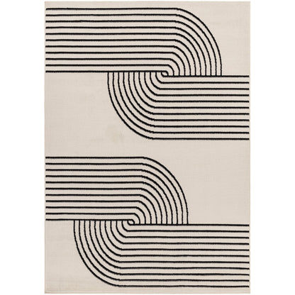 CONSTANCE Scandi Modern Beige Area Rug Flat