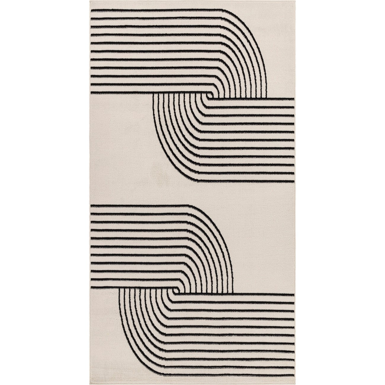 CONSTANCE Scandi Modern Beige Area Rug Flat