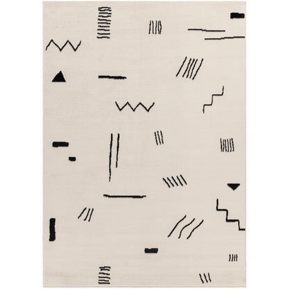 BIEBE OAK Scandi Modern Beige Area Rug Flat