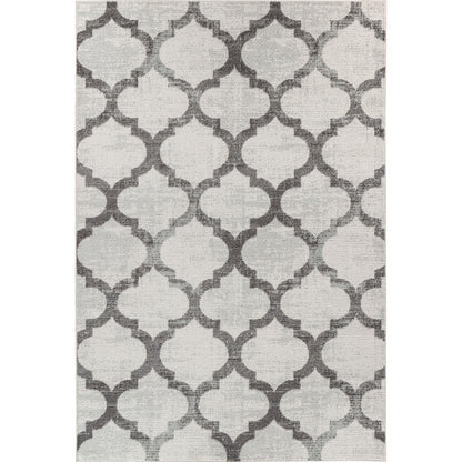 QUINN Scandi Modern Grey Area Rug Flat