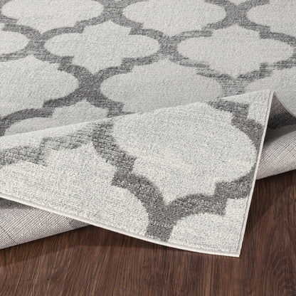 QUINN Scandi Modern Grey Area Rug Fold