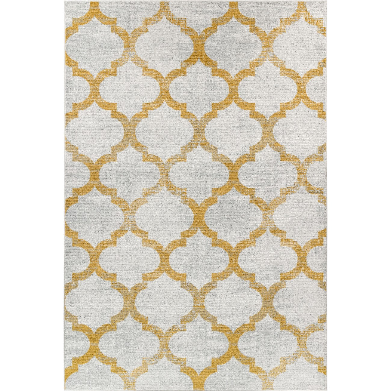 QUINN Scandi Modern Yellow Area Rug Flat