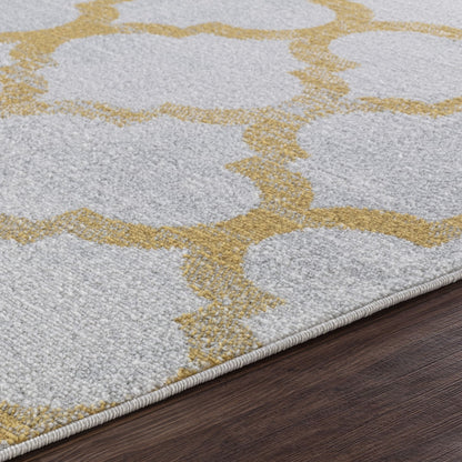 QUINN Scandi Modern Yellow Area Rug Texture