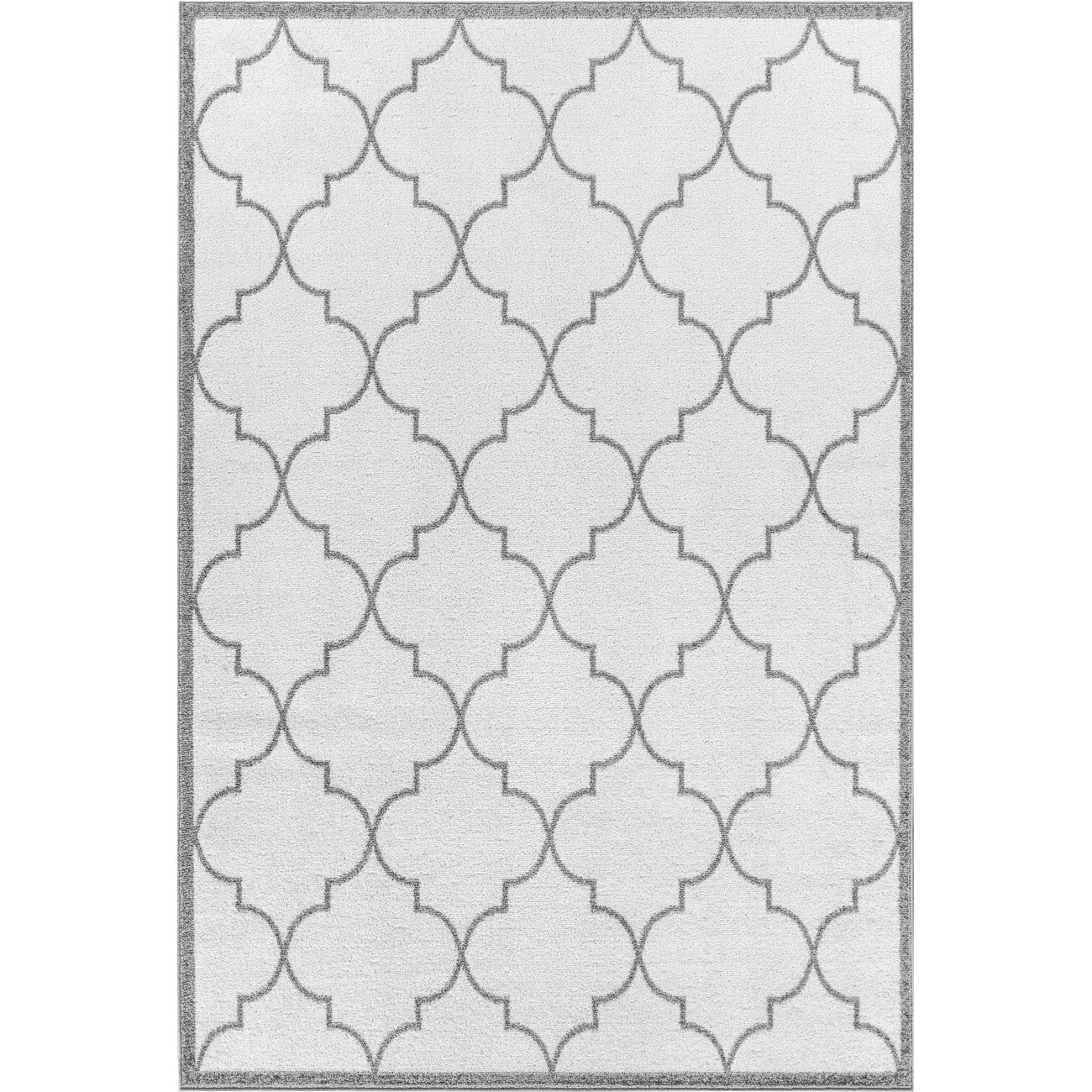 QUINN Vintage Oriental Boho White Area Rug Flat