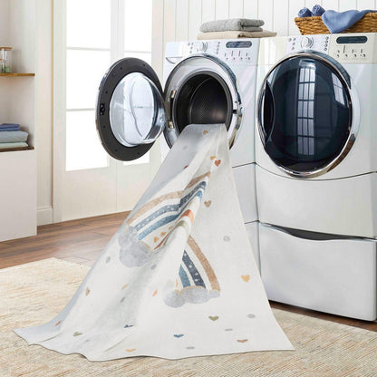 RAINI-BOW Machine Washable Rainbow Kids Room Rug Styleshot