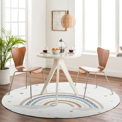 RAINI-BOW Machine Washable Rainbow Kids Room Rug Roomscene