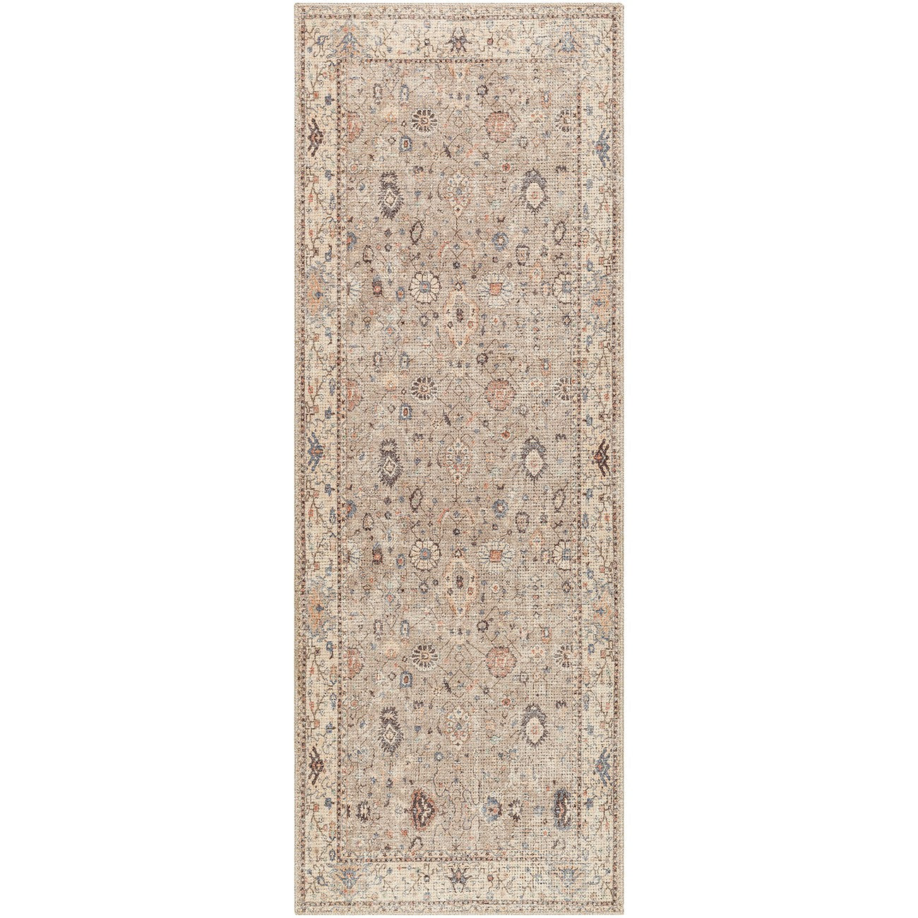 RAVEENA Becki Owens x Livabliss Vintage Traditional Oriental Boho Camel Area Rug Flat