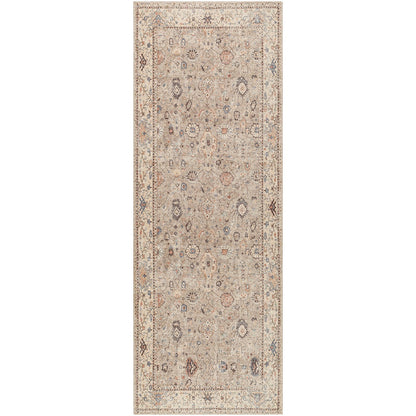 RAVEENA Becki Owens x Livabliss Vintage Traditional Oriental Boho Camel Area Rug Flat
