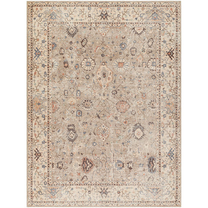 RAVEENA Becki Owens x Livabliss Vintage Traditional Oriental Boho Camel Area Rug Flat