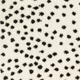 Hekuba Shaggy Modern Plush Pile Black/Ivory Polka Dot Rug